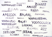 EGON ZIPPEL / Online Archive Words Acrylic on paper
