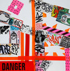 EGON ZIPPEL / Online Archive Devandalizing (in general) Stickers and signaling tape from NYC on canvas