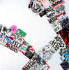 EGON ZIPPEL / Online Archive Devandalizing (in general) Stickers from NYC on canvas