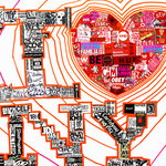 EGON ZIPPEL / Online Archive Devandalizing (in general) Stickers from NYC and signaling tape on canvas