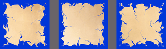 EGON ZIPPEL / Online Archive Ornamental / Technoid / Insectoid Pigment and acrylic on gilded MDF (wood)
