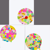 EGON ZIPPEL / Online Archive Self-Creating Drawings: Post-its Post-its on canvas