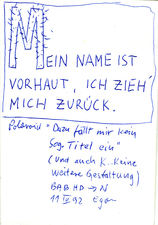 EGON ZIPPEL / Online Archive 1992 